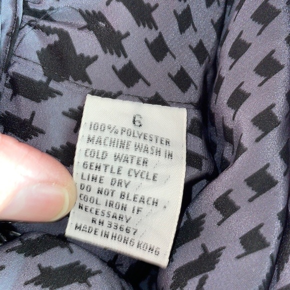 Regina Porter Vintage Women’s Pleated Front High Neck Houndstooth Blouse Size 6 - Picture 5 of 5